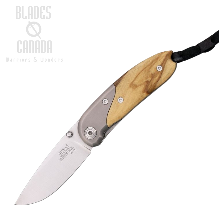 Lion Steel 8200 UL Mini Folding Knife, D2 Steel, Olive Wood, 8200 UL